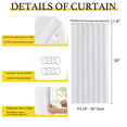 thumbnail image 4 of NICETOWN Door Curtains Accordion Style Room Darkening Curtain Drapes for Room Divider, Pure White, 38"x50", 1 Panel, 4 of 8