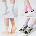 thumbnail image 2 of Women's Thin Cotton Crew Socks - Soft Above Ankle Bootie Casual Dress Socks 6-Pairs, 2 of 6