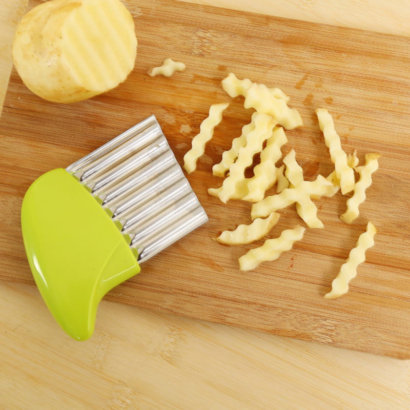 Potato Chip Vegetable Fruit Crinkle Wavy Slicer French Fry Maker Tools Cutter