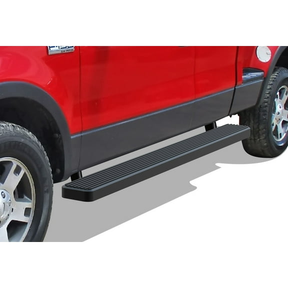 APS Running Boards 6 inches Matte Black Compatible with Ford F150 2004-2008 Super Cab (Exclude Heritage) (Nerf Bars Side Steps Side Bars)