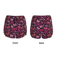 thumbnail image 3 of Rateoe pink ribbon bows Printed 2 in 1 Women's Workout Shorts for Athletic Gym Running Shorts with Phone Pockets-Small, 3 of 7