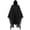 Black, variant on Distressed Tattered Sheer Hooded Cloak for Women/Men, Worn-Out Reaper Cape with Ragged Hem 1-Piece Halloween Horror Costume Prop for Haunted House Zombie Cosplay Party Black One Size