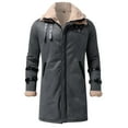 thumbnail image 5 of Fesfesfes Fleece Coat for Men's Fall/Winter Fashion Fleece Denim Jacket Stretch Washed Denim Top Jacket, 5 of 5