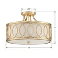 thumbnail image 2 of 285-GA Crystorama Lighting Graham - 3 Light Flush Mount-Antique Gold Finish, 2 of 8
