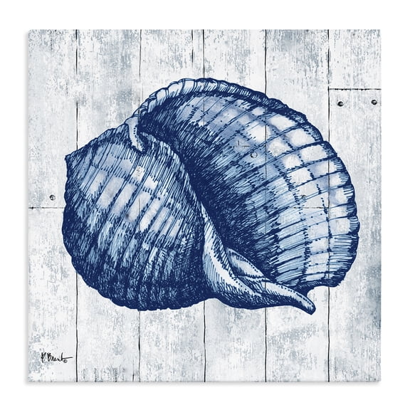 Stupell Industries Rustic Lodge Coastal Timberland Shell Canvas Art, 17 x 17, by Paul Brent