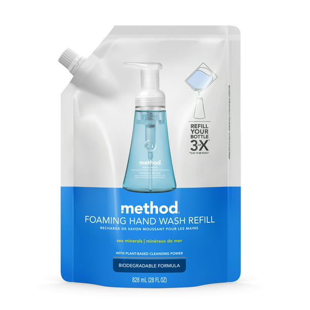 Method Foaming Hand Soap Refill, Sea Minerals, 28 Ounce - Walmart.com