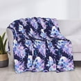 thumbnail image 3 of Uemuo blue starry sky Skull flower Printed Throw Blanket for Couch, Fluffy Fuzzy Blankets for Bed, Sofa, Cozy Flannel Faux Fur Blanket-60"x50", 3 of 6
