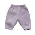 thumbnail image 2 of Kureaily Toddler Kids Baby Boy Girl Cotton Linen Elastic Basic Long Pants Bloomers Casual Joggers/ 12-18 Months/ Toddler (Purple), 2 of 3