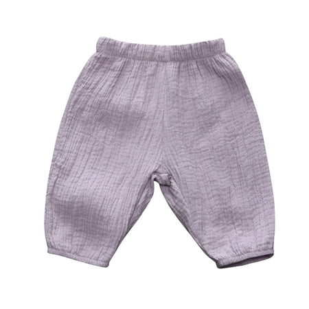 

Toddler Kids Baby Boy Girl Cotton Linen Elastic Basic Long Pants Bloomers Casual Joggers Boys Skeleton Sweat Pants
