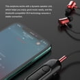 thumbnail image 3 of Auriculares compatibles con Bluetooth Auriculares para teléfono móvil a prueba de sudor de 3,5 mm con micrófono Cancelación de ruido Auriculares portátiles para llamadas Rojo con cable Guardung EL022511-03B, 3 of 6