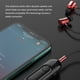 thumbnail image 3 of Auriculares compatibles con Bluetooth 3.5mm Auriculares para teléfonos celulares a prueba de sudor con micrófono Cancelación de ruido Cancelación Portátil Auriculares de llamadas Rojo con cable Jumpingount EL022511-03B, 3 of 7
