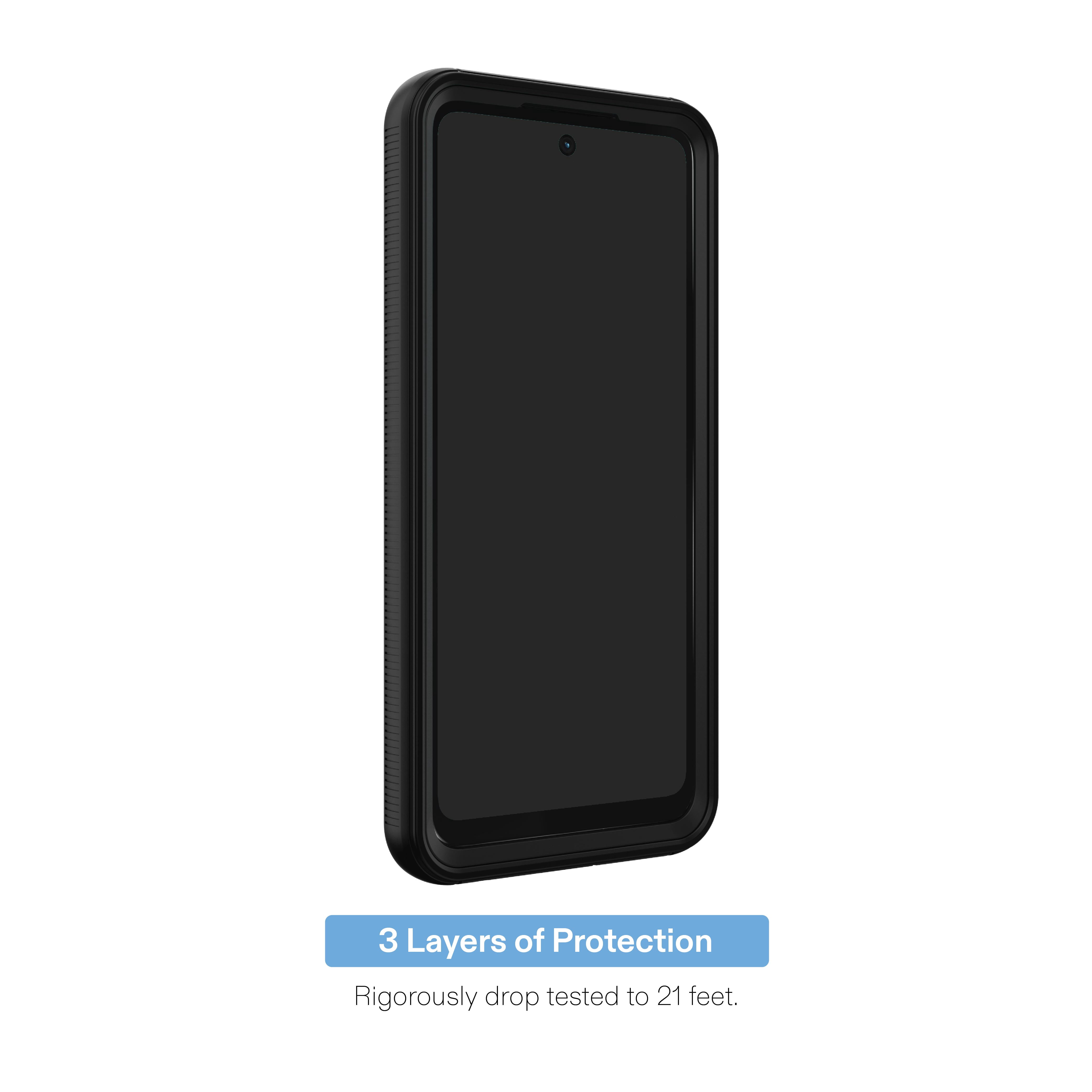 onn Rugged Phone Case for Samsung Galaxy A35 5G – Black/Gray