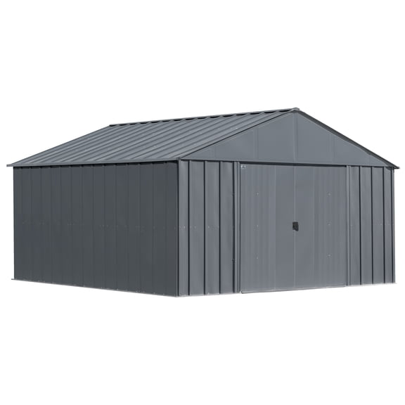 Arrow Classic 12 x 12 x 8 ft Charcoal Steel Storage Shed