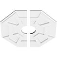 thumbnail image 2 of 18"OD x 4"ID x 6 1/4"C x 1"P Logan Architectural Grade PVC Contemporary Ceiling Medallion, Two Piece, 2 of 11