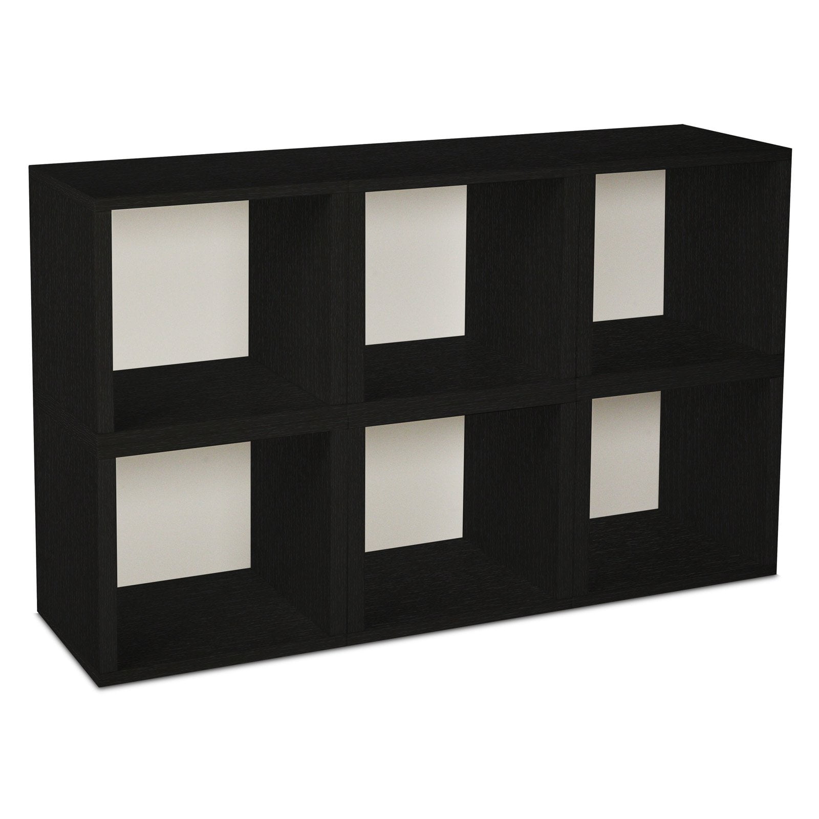 Way Basics Eco Stackable Modular Storage Cubes, Black, 6Pack