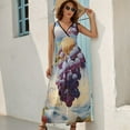 thumbnail image 2 of Fruit Purple Grapes Sleeveless Dress Woman Fashion Long Dresses Women's Summer Suit Dress 2025, 2 of 7