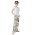 thumbnail image 4 of FORMRS Kids Pajama Pants with Pockets Size 6-8Y Boys Lounge Sleep Bottoms, Colorful Flowers Blossoms, 4 of 8