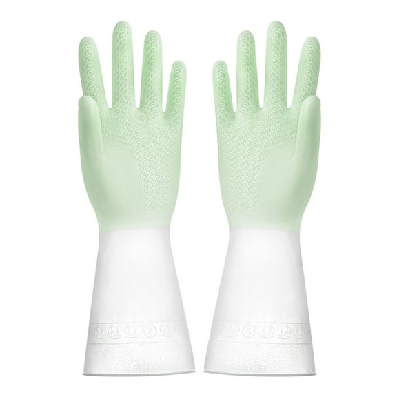 Dishwashing Cleaning Gloves,Reusable Dishwashing Cleaning Gloves with Latex Free,for kitchen,Cleaning washing dish gloves long for household reuseable durable (M)