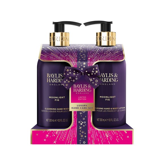 Baylis & Harding Gift Set for Women - Hand & Skincare Pack - Moonlight Fig & Pomegranate Indulgent