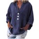 thumbnail image 1 of Moda mujer sólido Casual manga larga bolsillo cuello en V botón camisa Tops Fridja czfsfas6467, 1 of 8