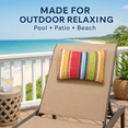 thumbnail image 6 of Outdoor Waterproof Adjustable Headrest Pillow with Secure Strap, 11x15.7in (28x40cm) Lumbar Support Cushion for Beach Chair, Pool Lounger & Patio Recliner Comfort Accessory, 6 of 6