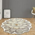 thumbnail image 3 of 3D Irregular Flower Ground Mat With A Diameter Of 60Cm Crystal Velvet - 1X Floor Mat, 3 of 5