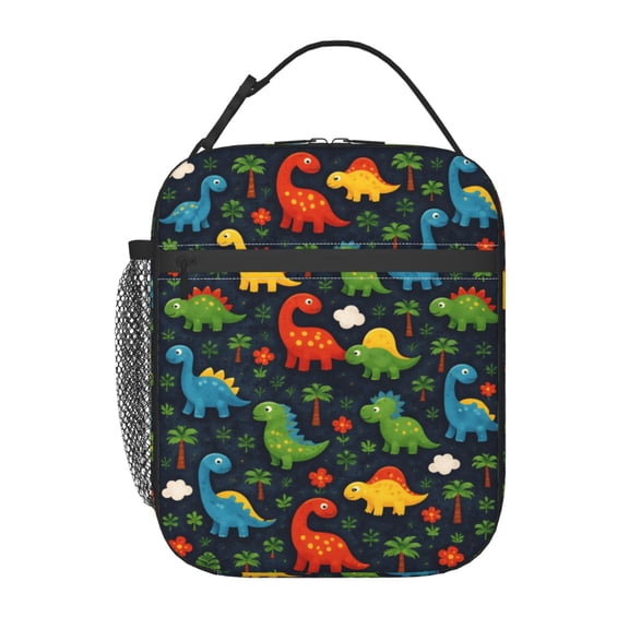 Dinosaur Lunch Bag Reusable Thermal Lunch Tote with Handle for Women and Men