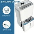 thumbnail image 5 of Dehumidifier for Home, BTMWAY 50 Pint Dehumidifiers with 4L Water Tank, 4,500 Sq. Ft. Portable Dehumidifier with Wheels, Auto Shutoff, 3 Modes, Drain Hose, Dehumidifiers for Basements, Bedroom, White, 5 of 9