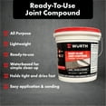 thumbnail image 3 of Würth Ready-to-Use Lightweight Joint Compound, 1 gal, Gypsum, Pre-Mixed, 3 of 8