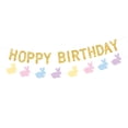 thumbnail image 3 of Birthday Bunny Banner Wall Backdrop DIY Outdoor Happy Easter Birthday Banner B, 3 of 8