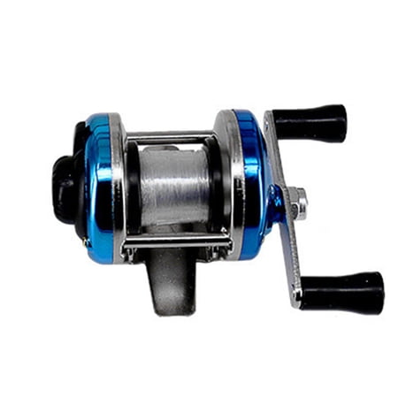 PASILI Mini Ice Fishing Reel - Dual Handle Compact Spool For Winter Angling
