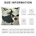 thumbnail image 5 of Halloween Decor Pillow Covers Black White Halloween Witch Pumpkin Spooky Boo Cat Spider Trick or Treat October  Home Couch Throw Pillow Cases, 5 of 5
