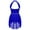 A Blue, variant on renvena Kids Girls Halter Neck Sparkly Dance Leotard Chiffon Dress Gymnastic Ballet Dancewear Performance Costume Size 6-16 Coffee 14