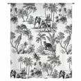 thumbnail image 2 of Elephant Tiger Leopard Sheer Curtains 96 Inches Long, Farmhouse Retro Tropical Plants Light Filering Curtains, Privacy Drapes Simi Floor to Veiling Curtain for Living Room Large Window Treatment, 2 of 9