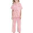 thumbnail image 5 of RTKFRFLM Loungewear For Girls Button Down Loungewear Set Casual Print Home Wear 3 Piece Set Oufits Loungewear Cute Outfit Oufits Loungewear,Size 4 Years-5 Years, 5 of 5