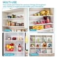thumbnail image 3 of Sindcom 8 Pack Clear Plastic Storage Bins with Handles, Pantry Organizer Bins, Refrigerator, Cabinet, Kitchen, Countertops, Stackable Storage Containers for Home, 4 Pack Large and 4 Pack Small, 3 of 7