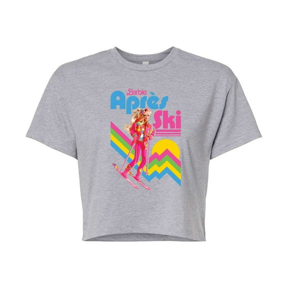 Barbie - Retro Apres Ski - Juniors Cropped Graphic T-Shirt