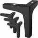 thumbnail image 1 of Juego De 4 Patas De Mueble Con Capacidad De Carga De Hasta 600 Kg, Patas De Mesa Triangulares De Metal Modernas De Cm, Patas De Mueble De Horquilla Para Armarios, Sofá, Color Negro (Cm) Cm, 1 of 5