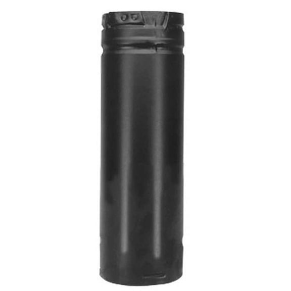 M & G Duravent 4PVP-60B 4 Inch  x 60 Inch  Pelletvent Pro Pipe  304-alloy Stainless Inner Liner  Black Outer