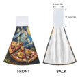 thumbnail image 3 of Yayeee Kitchen Hanging Hand Towels Set of 2 with Loop Bathroom Absorbent Tie Towel, Starry Pizza, 3 of 7