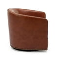 thumbnail image 6 of Comfort Pointe Tyler Faux Leather Solid Armchair, Caramel, 6 of 14