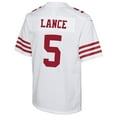 thumbnail image 3 of Youth Nike Trey Lance White San Francisco 49ers Game Jersey, 3 of 3
