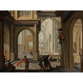 thumbnail image 3 of Dirck Van Delen 18x14 Black Modern Framed Museum Art Print Titled - Iconoclasm in a Church (1630), 3 of 5