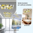 thumbnail image 6 of 3 Pack Mid Century Fluorescent Light Covers for Ceiling Lights Yellow Grey Abstract Retro Geometric Modern Magnetic Ceiling Light Covers Overhead Light Filters for Office Classroom Home, 6 of 9