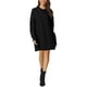 thumbnail image 2 of Vestidos de suéter para mujer INSPIRE CHIC, cuello redondo, de manga larga, por encima de la rodilla, vestido de punto casual, color negro, 2 of 5