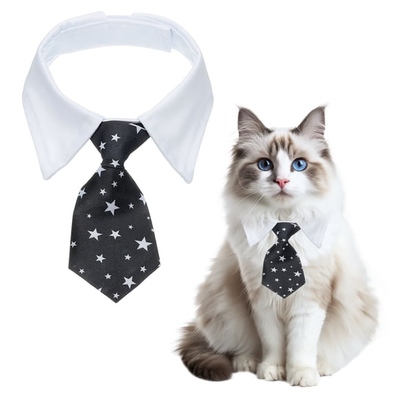 Uxcell Bow Tie Dog Collar, Cute Tuxedo Bowtie with Handcrafted Adjustable White Collar Formal Pet Cats Necktie (Black, L), Intended for Puppies Medium Boys/Kitten Wedding
