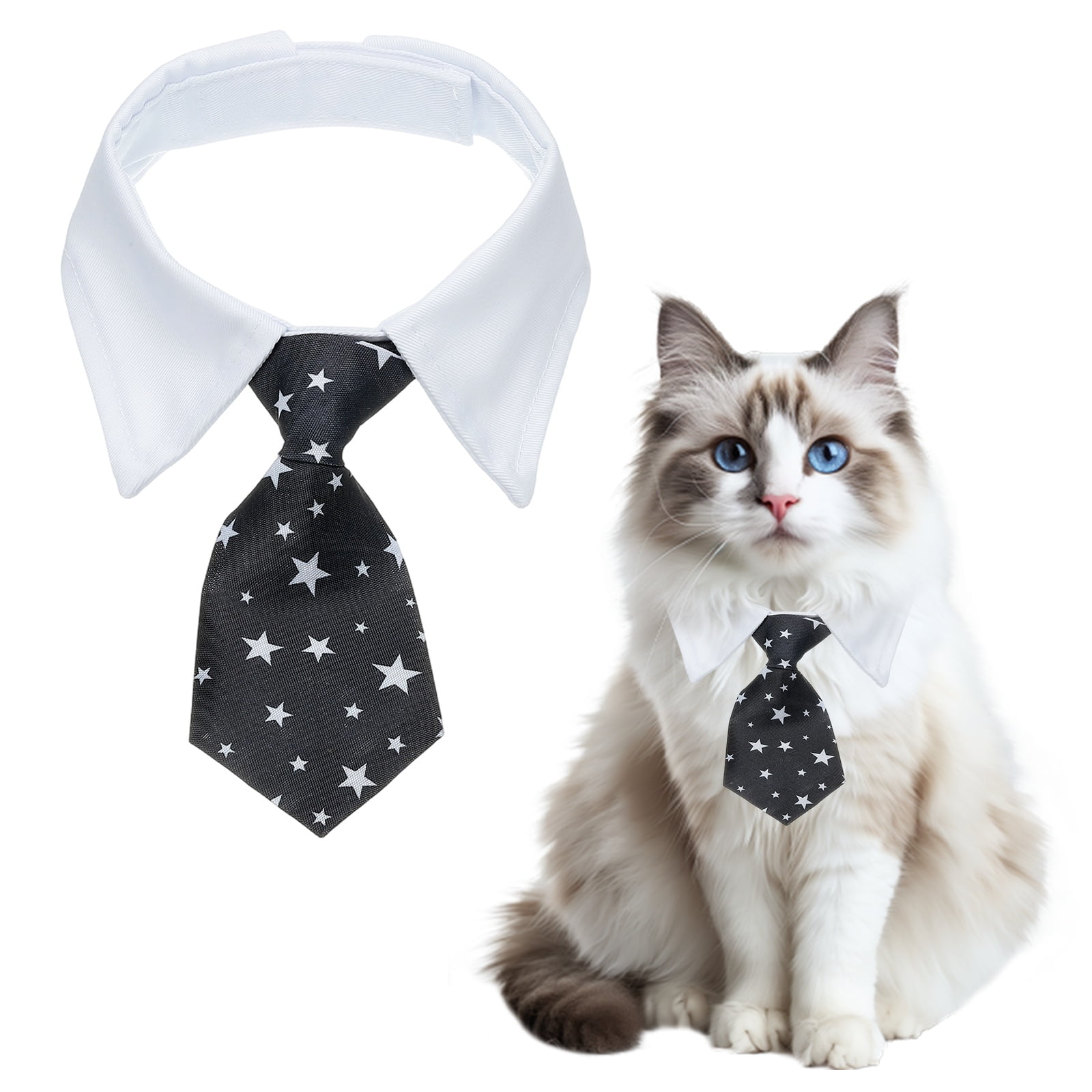 Uxcell Bow Tie Dog Collar Cute Tuxedo Bowtie with Handcrafted Adjustable White Collar Formal Pet Cats Necktie (Black L) Intended for Puppies Medium Boys/Kitten Wedding