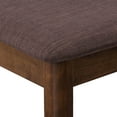 thumbnail image 2 of Chaises de salle à manger d'intérieur CorLiving Branson avec assise et dossier rembourrés et pieds en bois, noyer chaleureux (lot de 2), 2 of 9
