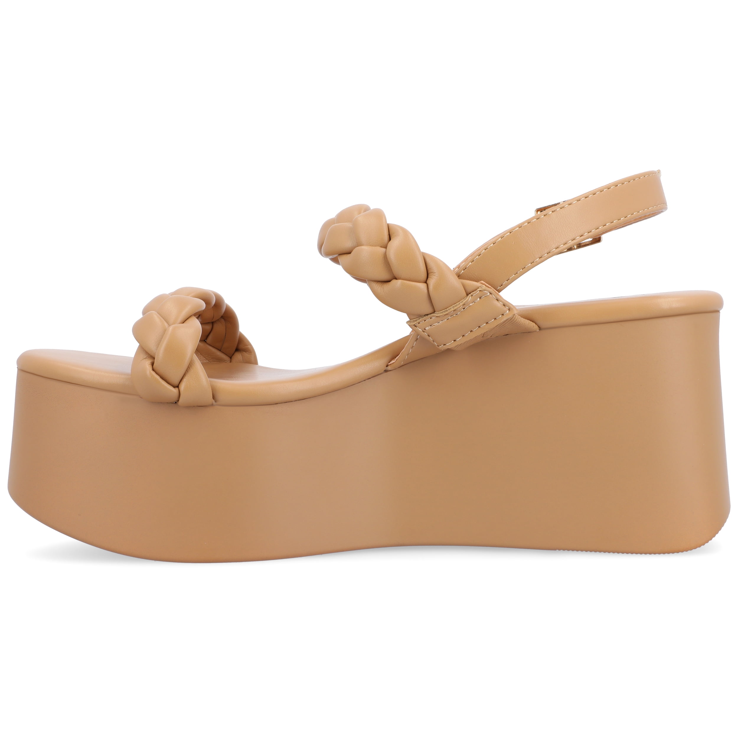 Journee Womens Zannah Buckle Platform Sandals