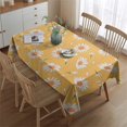 thumbnail image 2 of Yellow Daisy Flower Pattern Rectangle Tablecloth 60"x84",Waterproof Polyester Rectangle Table Cloth, Wipeable Spillproof Polyester Tablecloth for Dining, Camping, Indoor and Outdoor, 2 of 5